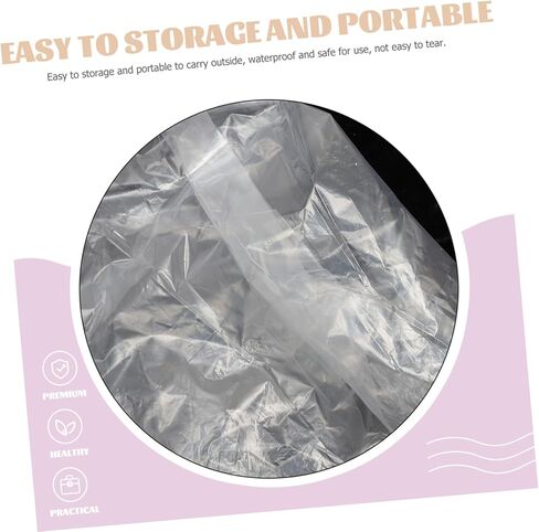 Yardwe 6pcs Thick Disposable Rain Poncho Set for Adults Portable Vacuum Long Raincoat for Outdoor Activities Hiking Cycling and Camping Waterproof Emergency Rain Cover in Saudi Arabia