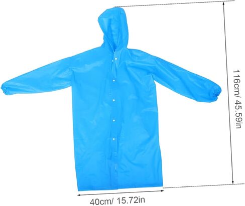 Zerodeko Thickened Adult Rain Poncho Hood Men Long Raincoat Reusable Raincoat for Outdoor Activities in Saudi Arabia