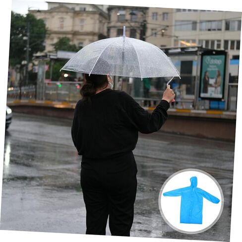 Zerodeko Thickened Adult Rain Poncho Hood Men Long Raincoat Reusable Raincoat for Outdoor Activities in Saudi Arabia