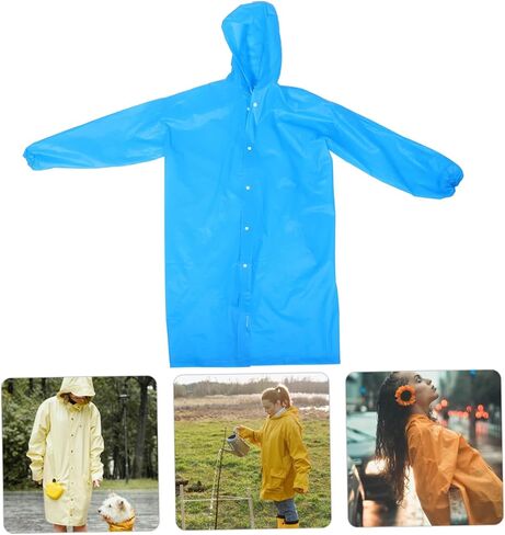 Zerodeko Thickened Adult Rain Poncho Hood Men Long Raincoat Reusable Raincoat for Outdoor Activities in Saudi Arabia