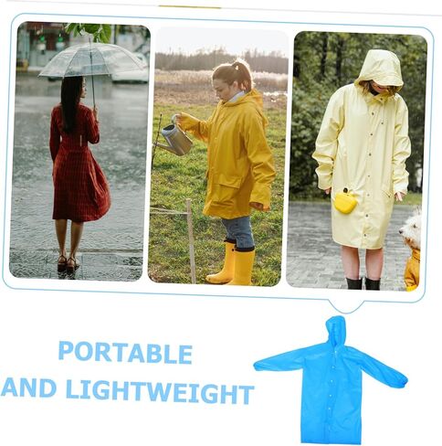 Zerodeko Thickened Adult Rain Poncho Hood Men Long Raincoat Reusable Raincoat for Outdoor Activities in Saudi Arabia