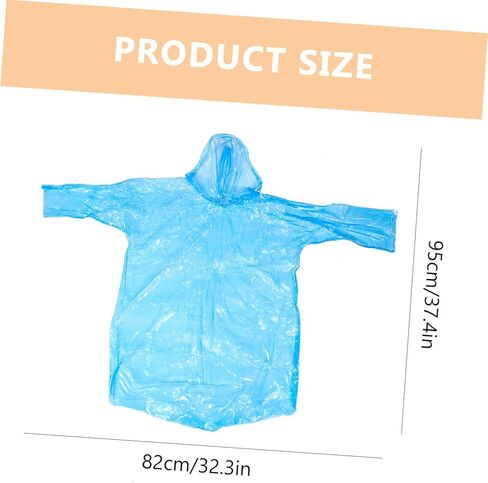 10pcs Boys and Girls and Adults Disposable Rain Ponchos Hood Portable Emergency Rain Gear for Hiking Camping Outdoor Activities Mixed Colors Adult Boys and Girls in Saudi Arabia