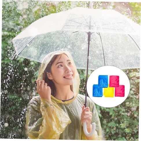 10pcs Boys and Girls and Adults Disposable Rain Ponchos Hood Portable Emergency Rain Gear for Hiking Camping Outdoor Activities Mixed Colors Adult Boys and Girls in Saudi Arabia
