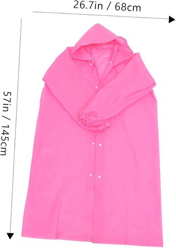 BESPORTBLE Travel Rain Poncho for Adults Wear-resistant Eva Raincoat Hood for Outdoor Activities Reusable Rain Gear for Hiking and Theme Parks in Saudi Arabia