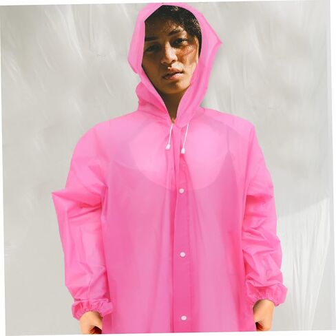 BESPORTBLE Travel Rain Poncho for Adults Wear-resistant Eva Raincoat Hood for Outdoor Activities Reusable Rain Gear for Hiking and Theme Parks in Saudi Arabia