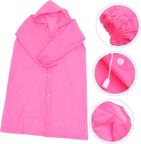 BESPORTBLE Travel Rain Poncho for Adults Wear-resistant Eva Raincoat Hood for Outdoor Activities Reusable Rain Gear for Hiking and Theme Parks in Saudi Arabia