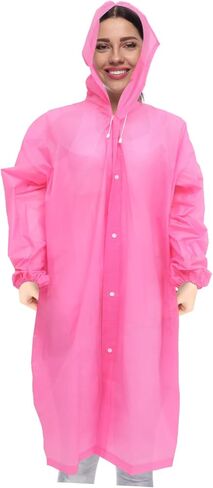 BESPORTBLE Travel Rain Poncho for Adults Wear-resistant Eva Raincoat Hood for Outdoor Activities Reusable Rain Gear for Hiking and Theme Parks in Saudi Arabia