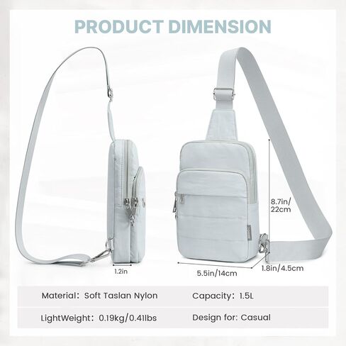 G4Free Small Sling Bag for Women Travel Anti Theft Crossbody Bags with RFID Blocking Card Slots, Light Blue Gray in Kuwait