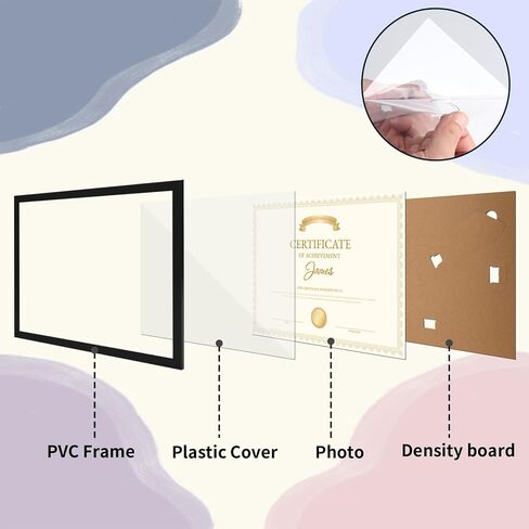 8.5x11 Black Picture Frames Set of 10, 8.5 by 11 Picture Frame for Award Certificate and Diploma Display on Wall or Tabletop in Saudi Arabia