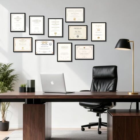 8.5x11 Black Picture Frames Set of 10, 8.5 by 11 Picture Frame for Award Certificate and Diploma Display on Wall or Tabletop in Saudi Arabia