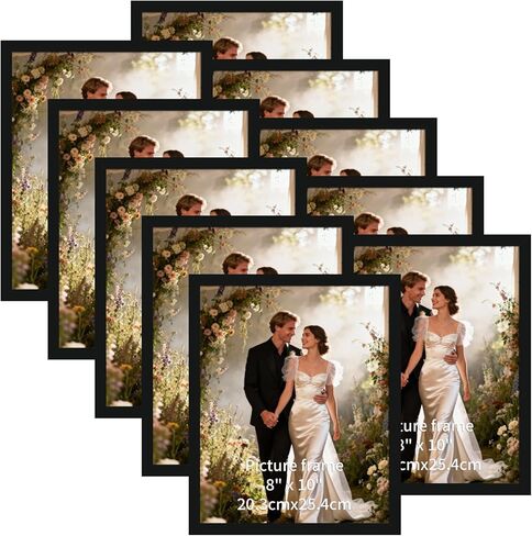 8.5x11 Black Picture Frames Set of 10, 8.5 by 11 Picture Frame for Award Certificate and Diploma Display on Wall or Tabletop in Saudi Arabia