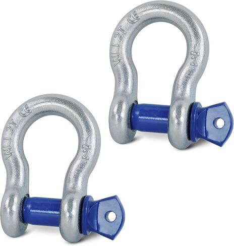 4 Pack 5/8" D Ring Shackles with 3/4" Screw Pin, 38,000 lbs Break Strength, Heavy Duty Off-Road Recovery for Tow Strap, Winch, Jeep, Truck in Kuwait