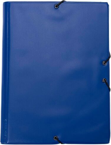 Folder A4 Rubber Flap Plastic Blue in Saudi Arabia