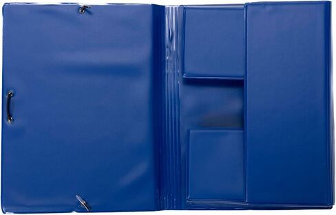 Folder A4 Rubber Flap Plastic Blue in Saudi Arabia