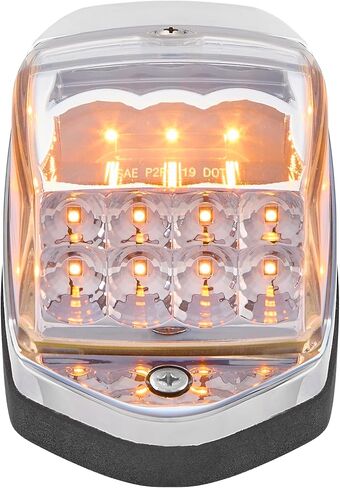 Maxxima LED Amber Clear Cab Marker for Trucks and Heavy Duty with Chrome Housing in Saudi Arabia