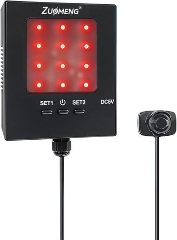 Adjustable Garage Parking Sensor with Tri-Color LED Distance Indicator, Ultrasonic Detection & Auto/Manual Modes for Safe Indoor Parking in Saudi Arabia