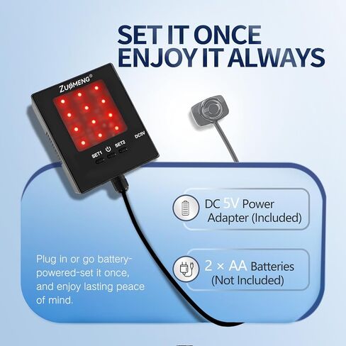 Adjustable Garage Parking Sensor with Tri-Color LED Distance Indicator, Ultrasonic Detection & Auto/Manual Modes for Safe Indoor Parking in Saudi Arabia