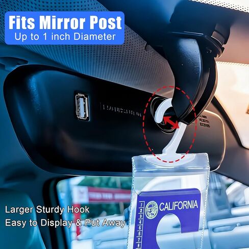 4 PCS Handicap Placard Holder - Ultra Transparent Disabled Parking Permit Placard Protective Holder Cover with Large Hook for Auto Accessories in Saudi Arabia