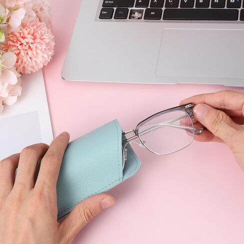 6 Pack Soft Eyeglass Cases for Women, Slim Reading Eyeglasses Cases Leather Eyeglass Case Portable Pu Leather Glasses Sunglass Pouch Travel Glass Case for Men Woman（6 Colors） in Saudi Arabia