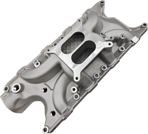 طائرة مزدوجة مشعب السحب من الألومنيوم متوافقة مع Ford Windsor Small Block SBF 1962-2001 260 289 302W V8 محركات Idle-6,500 مشعب السحب الفضي يستبدل #DM-3212 SBF مشعب السحب in Kuwait