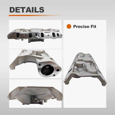 طائرة مزدوجة مشعب السحب من الألومنيوم متوافقة مع Ford Windsor Small Block SBF 1962-2001 260 289 302W V8 محركات Idle-6,500 مشعب السحب الفضي يستبدل #DM-3212 SBF مشعب السحب in Kuwait