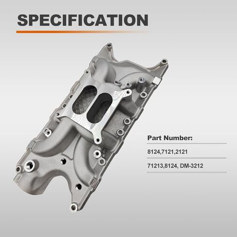 طائرة مزدوجة مشعب السحب من الألومنيوم متوافقة مع Ford Windsor Small Block SBF 1962-2001 260 289 302W V8 محركات Idle-6,500 مشعب السحب الفضي يستبدل #DM-3212 SBF مشعب السحب in Kuwait