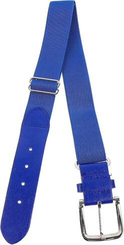 Mikinona Elastic Baseball Belt for Men and Youth, Adjustable Softball Sports Belt with Buckle, Stretch Faux Leather Outdoor Waistband, Blue in Saudi Arabia