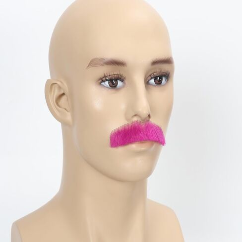 مشرق روزا الوردي 100٪ ألياف صناعية معقودة يدويًا مقاومة للحرارة وشارب كاذب واقعي ولحية مزيفة in Kuwait