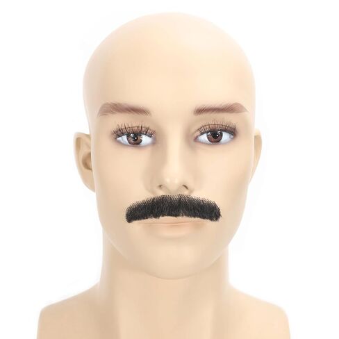 شعر صناعي أسود طبيعي 100% معقود يدويًا وشارب زائف ولحية مزيفة in Kuwait