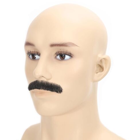 شعر صناعي أسود طبيعي 100% معقود يدويًا وشارب زائف ولحية مزيفة in Kuwait