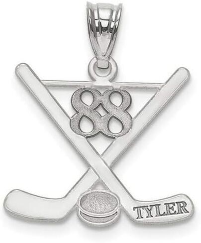 Sterling Silver Rh-plt Laser Polished Name And Number in Saudi Arabia