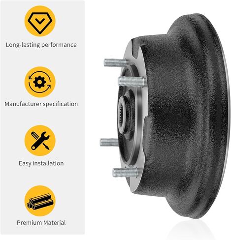 M MATI Rear Brake Drum W/Bolts for Kawasaki Mule SX KAF400 2017-2024 Mule 600 610 4x4 KAF400 2005-2016 41038-0018 41038-0583 92153-0920 92154-1313 92154-1482 in Saudi Arabia