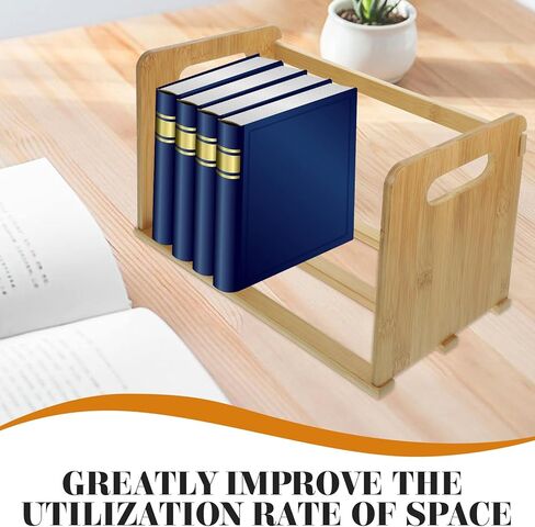 Wooden Vinyl Record Display Rack 32-Inch Sturdy Desktop Bookshelf Household Book Organizer Portable Storage Shelf for Office and Home in Saudi Arabia