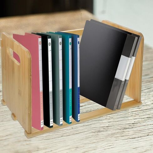 Wooden Vinyl Record Display Rack 32-Inch Sturdy Desktop Bookshelf Household Book Organizer Portable Storage Shelf for Office and Home in Saudi Arabia