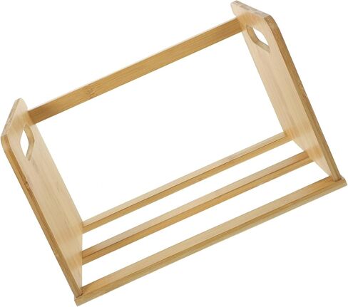 Wooden Vinyl Record Display Rack 32-Inch Solid Wood Book Shelf Desktop Organizer Multi-Function Storage Shelf for Office and Home Use in Saudi Arabia