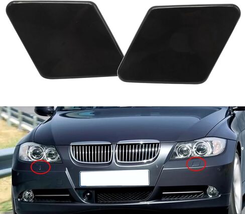 EATAKWARD زوج واحد من غطاء فوهة غسالة المصباح الأمامي 61678031307، بديل لسيارة BMW 3 Series BMW 325i E90 E91 2005-2009، يستبدل 61678031308 A61678031307 A61678031308 in Kuwait