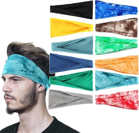 6 عبوات من عصابات الرأس الرياضية للرجال، عصابة رأس خفيفة الوزن للرجال من OFFTESTY قابلة للتمدد وممتصة للرطوبة in Kuwait