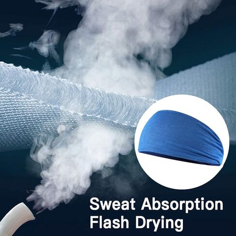 6 عبوات من عصابات الرأس الرياضية للرجال، عصابة رأس خفيفة الوزن للرجال من OFFTESTY قابلة للتمدد وممتصة للرطوبة in Kuwait