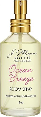 J' Maure Candle Co All Natural Scented Room Spray (4oz, Clear) Air Freshener Odor Eliminator for Home, Linen, Bathroom, and Car -Long Lasting Concentrated Room Spray (Clean Cotton) in Saudi Arabia