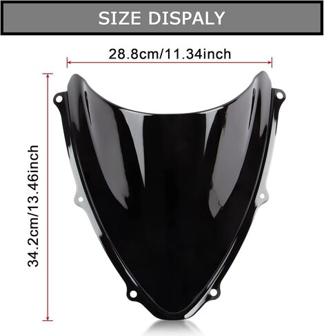 الزجاج الأمامي، فقاعة مزدوجة للزجاج الأمامي PSLER لـ GSXR600 750 K6 2006-2007، أسود in Kuwait