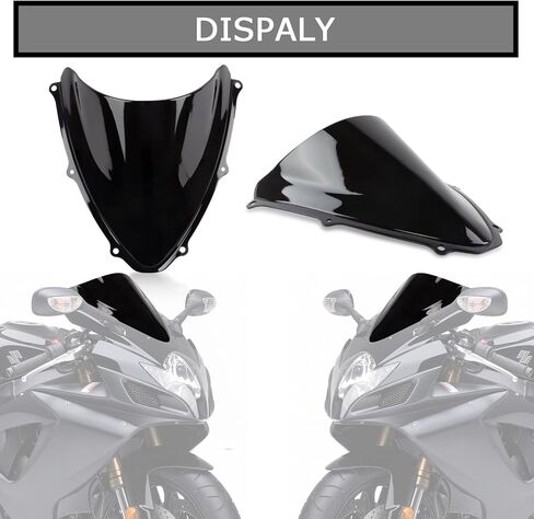 الزجاج الأمامي، فقاعة مزدوجة للزجاج الأمامي PSLER لـ GSXR600 750 K6 2006-2007، أسود in Kuwait