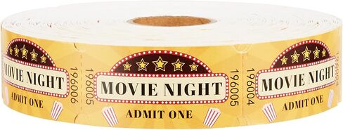 Movie Tickets Single Roll Raffle Tickets for Events, Classroom or School Carnivals, Family Games, Door Prizes (1000 Pcs) in Saudi Arabia