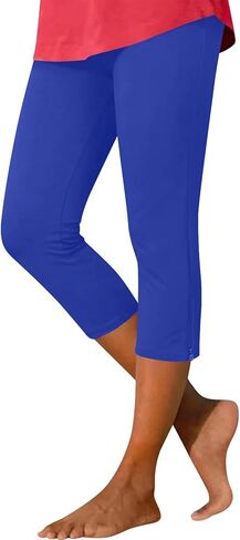 Summer Capri Leggings for Women Stretch High Waisted Capris Casaul Pants Athletic Workout Yoga Capris Cropped Pants in Kuwait
