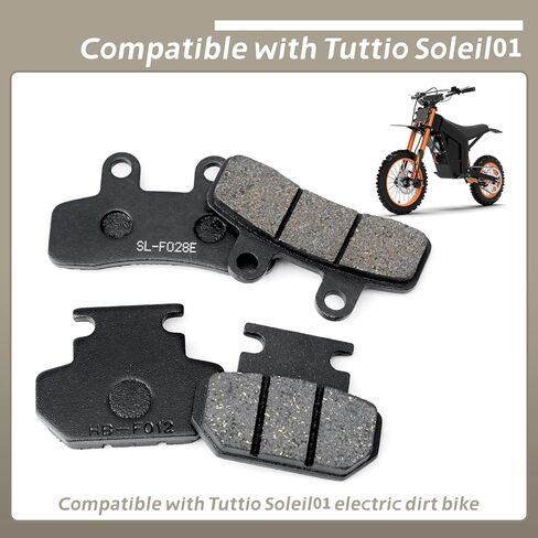وسادات الفرامل الأمامية والخلفية متوافقة مع Tuttio Soleil01 استبدال الدراجة الترابية الكهربائية لـ Tutti Tutto Soleil 01 ملحقات فرامل قرص الدراجة الإلكترونية، 4 قطع in Kuwait