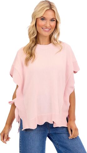 Mud Pie Women's Rigsby Scallop Sweater in Saudi Arabia