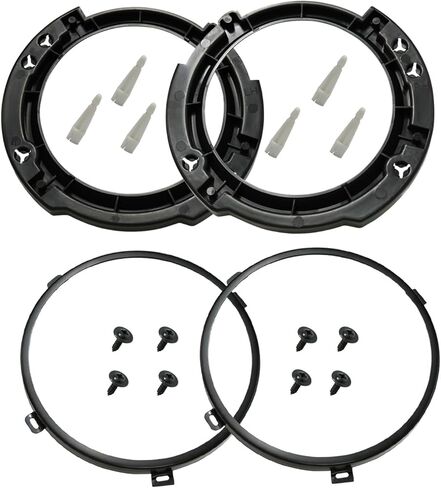 7IN Headlight Mounting Bracket Retaining Ring with Headlamp Metal Ring Black Compatible with 2007-2017 Jeep Wrangler JK JKU Front Left and Right in Saudi Arabia