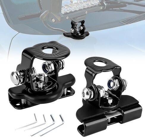 LED Light Bar Mounting Brackets, Universal Iron No-Drill Adjustable Ditch Light Mounts for SUV Truck Off Road Pod Light Clamp, 2PCS in Saudi Arabia