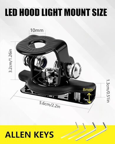 LED Light Bar Mounting Brackets, Universal Iron No-Drill Adjustable Ditch Light Mounts for SUV Truck Off Road Pod Light Clamp, 2PCS in Saudi Arabia