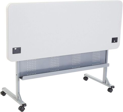 Global Industrial Blow Molded Folding Training Table, White, 60" L x 24" W x 29-1/2"H, Mobile Folding Conference Room Table, Dual Grommet Cable Management Holes in Saudi Arabia