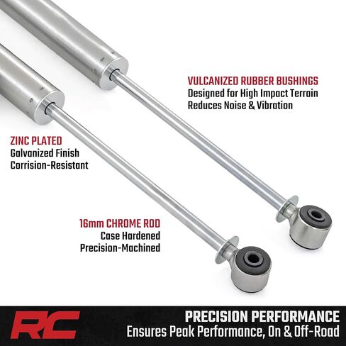 Rough Country M1R Monotube Front Shocks with External Reservoir for Jeep Wrangler JL (2021–2024) w/2-3.5" Lift & Wrangler Unlimited (2018-2025) - 2-Pack in Saudi Arabia